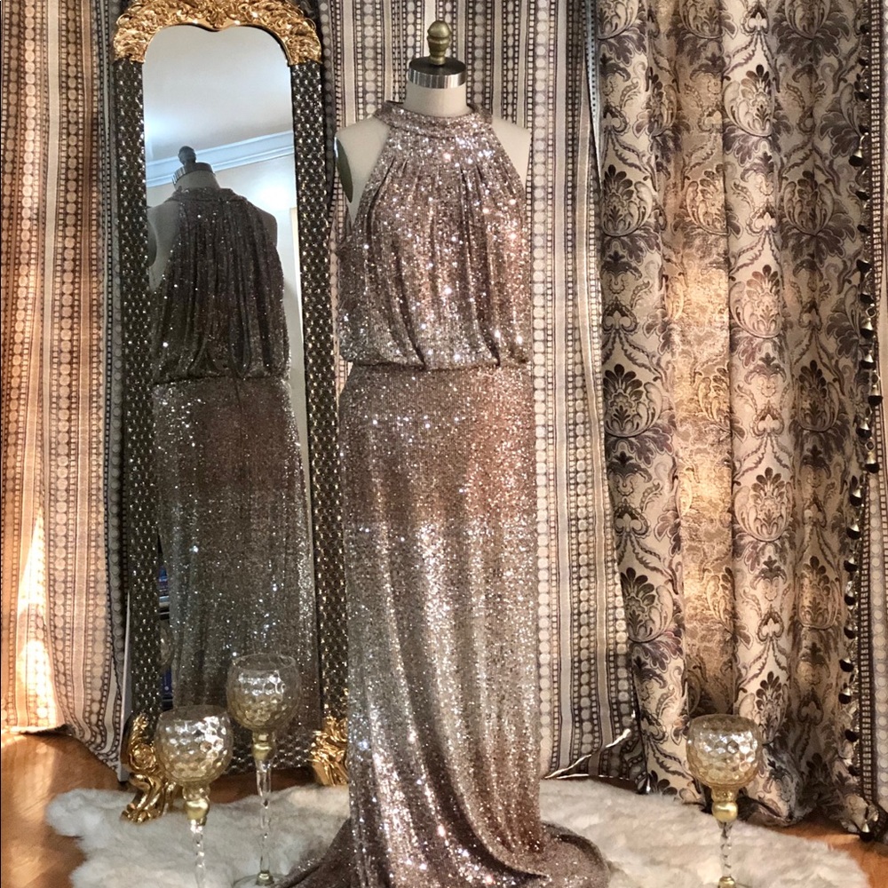 Eliza J Sequin Dress